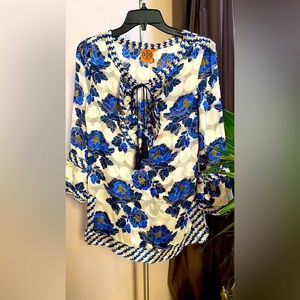 TORY BURCH
Printed Tie Neck Tunic